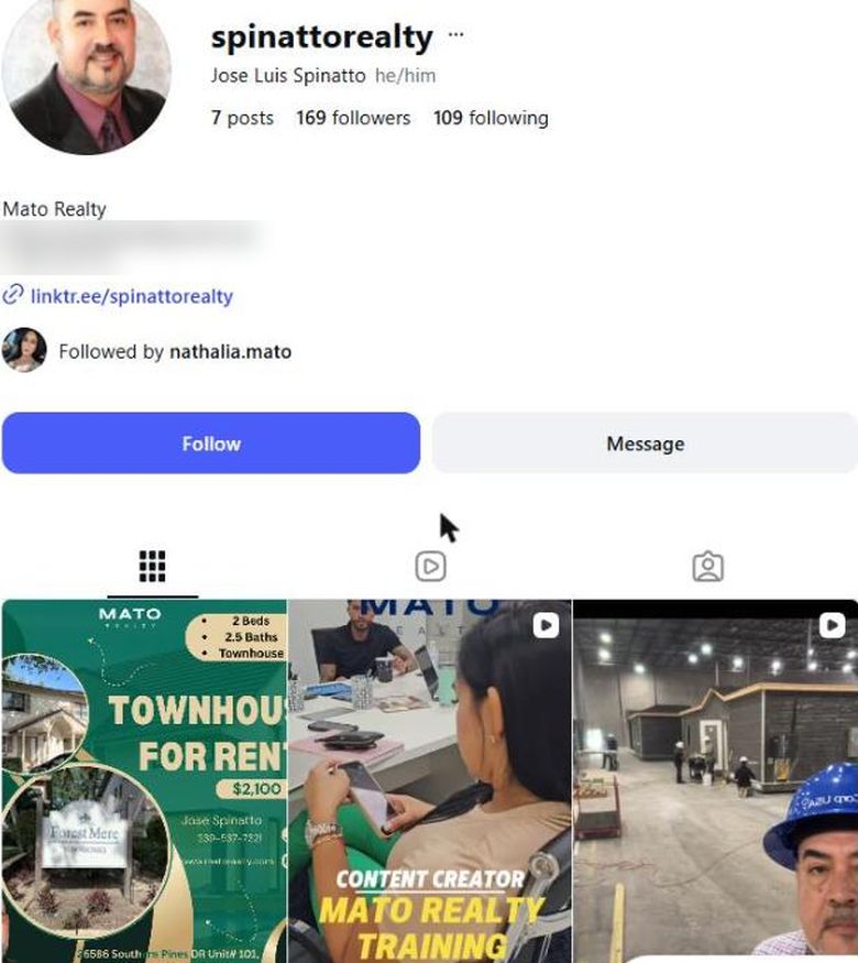 El mismo perfil de Instagram antes del onboarding